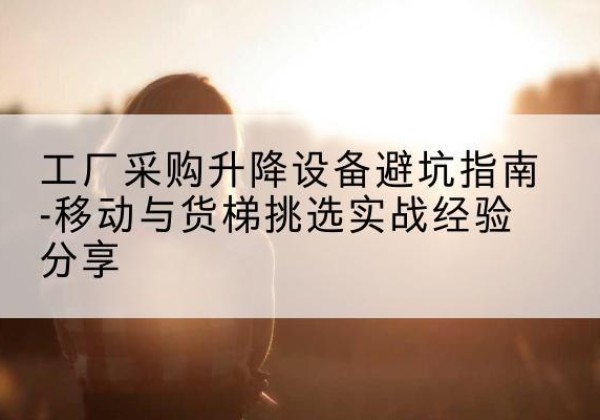 屯昌移动式升降机怎么选-工厂采购升降设备避坑指南-移动与货梯挑选实战经验分享