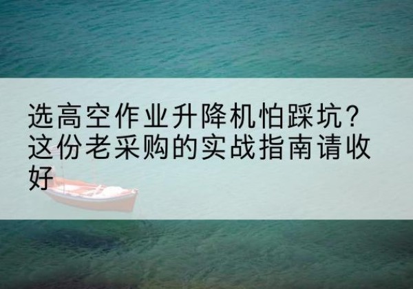 屯昌高空作业升降机厂家推荐-选高空作业升降机怕踩坑？这份老采购的实战指南请收好